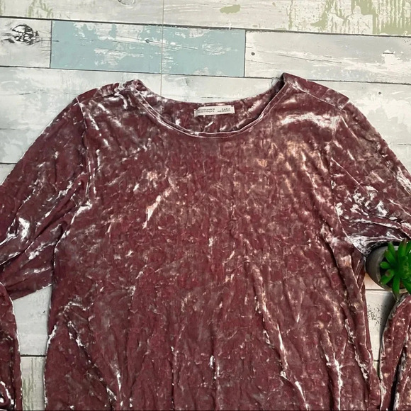ZARA Collection Crushed Velvet Crop Top - Picture 5 of 7